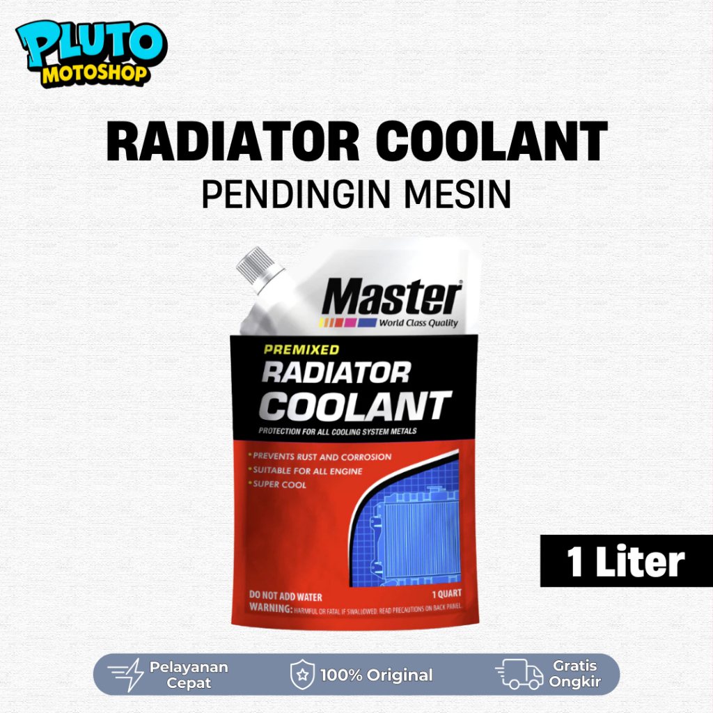 Master Coolant Air Radiator Hijau 1 Liter - Pendingin Mesin Motor Mobil Coolant Original