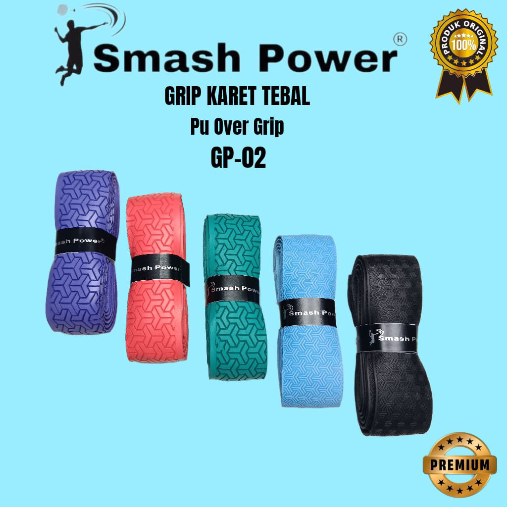 GRIP KARET TEBAL BADMINTON SMASH POWER GP-02 ORIGINAL/GRIP RAKET BADMINTON/GRIP RAKET TENIS