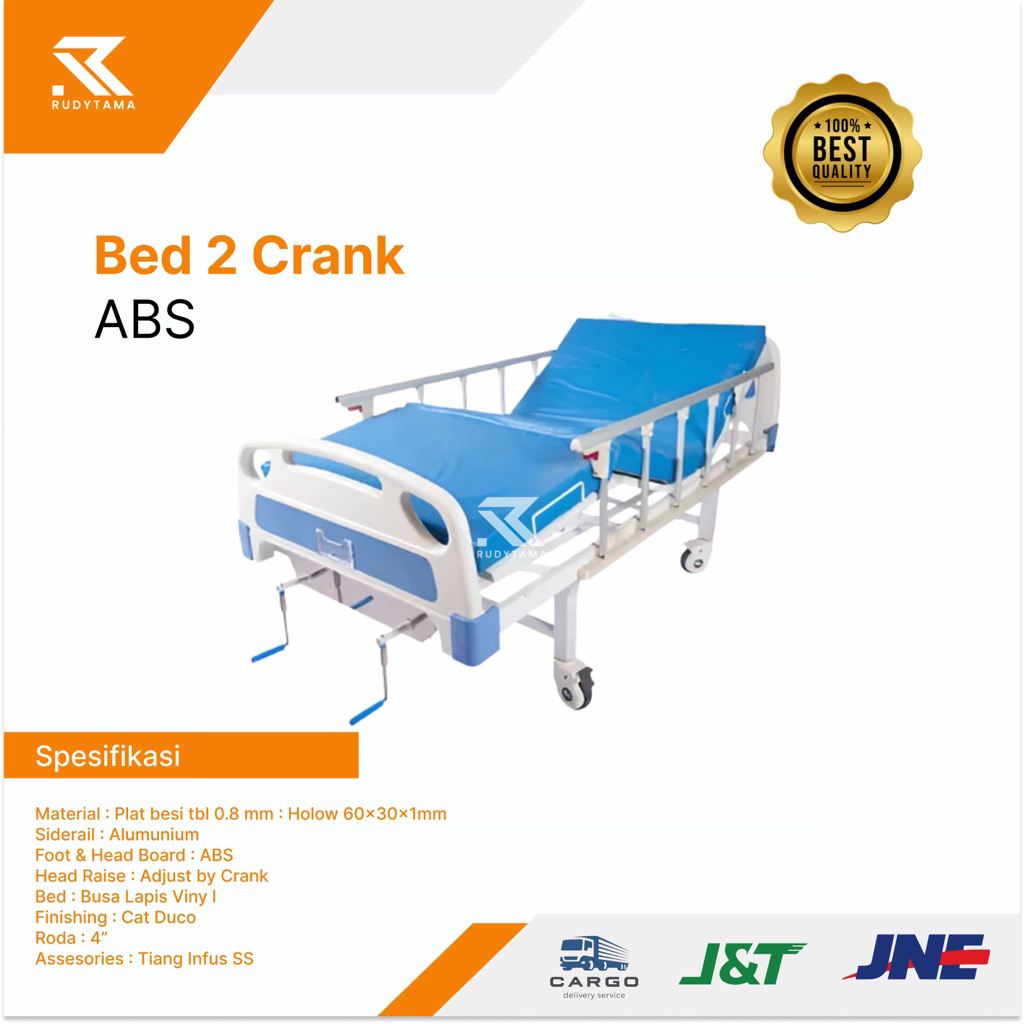 Tempat Tidur Pasien 2 Crank ABS - Bed Pasien 2 crank ABS -