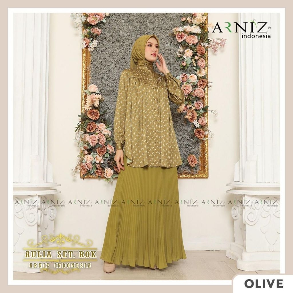 Aulia Atasan Set Rok & Jilbab By Arniz Collection Terbaru