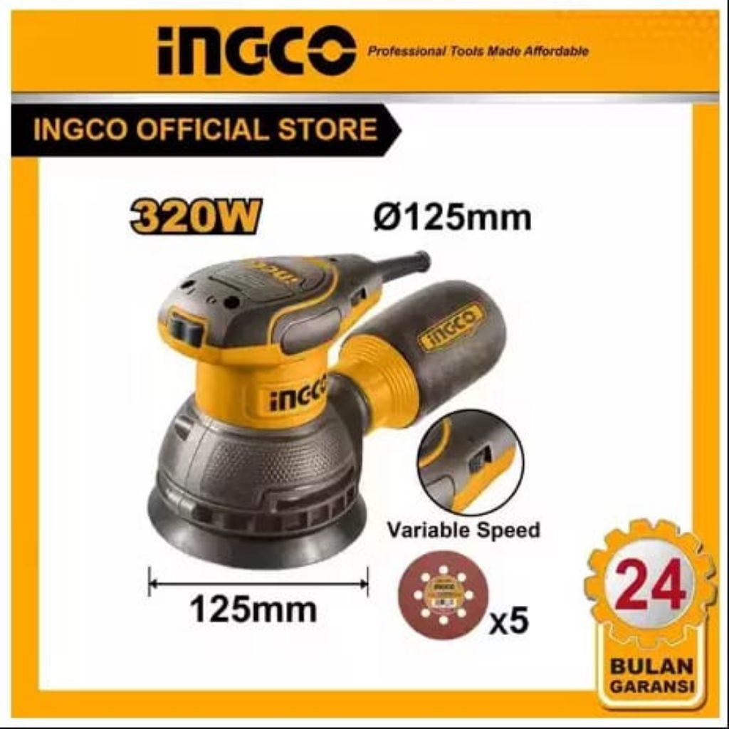 INGCO RS3216 MESIN SANDER  ORBITAL 5"