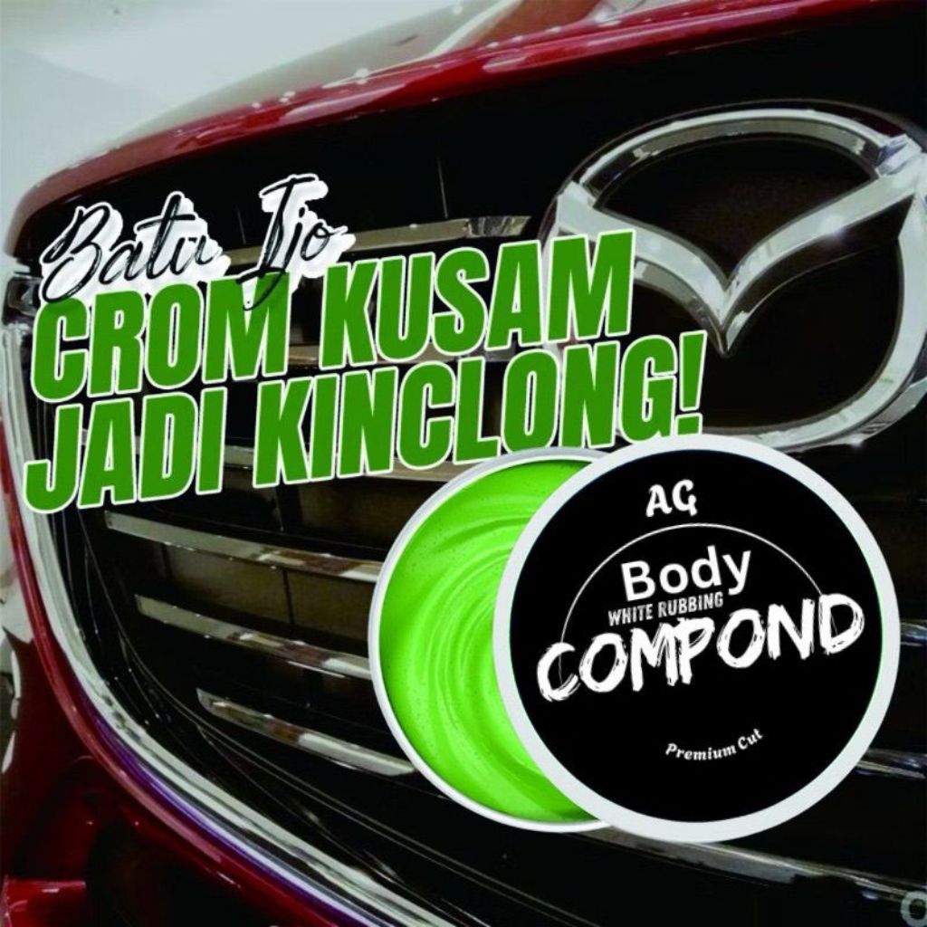 AG BATU IJO Ijo PENGKILAP CROM LOGAM MESIN MOTOR CREAM BATU IJO KRIM BATU IJO