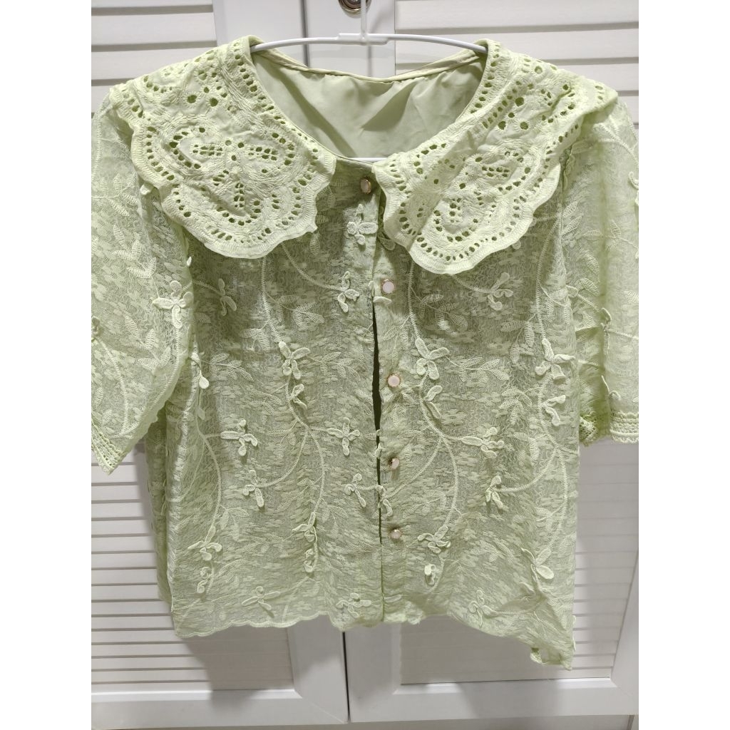 Atasan kemeja sailor 3D furing tangan pendek wanita top club bangkok bkk