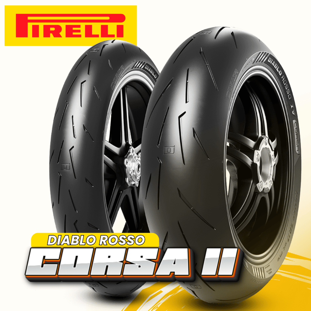 Ban Motor Pirelli Diablo Rosso Corsa II Ring 17 90/80-17 100/80-17 110/70-17 140/70-17 Tubeless Orig
