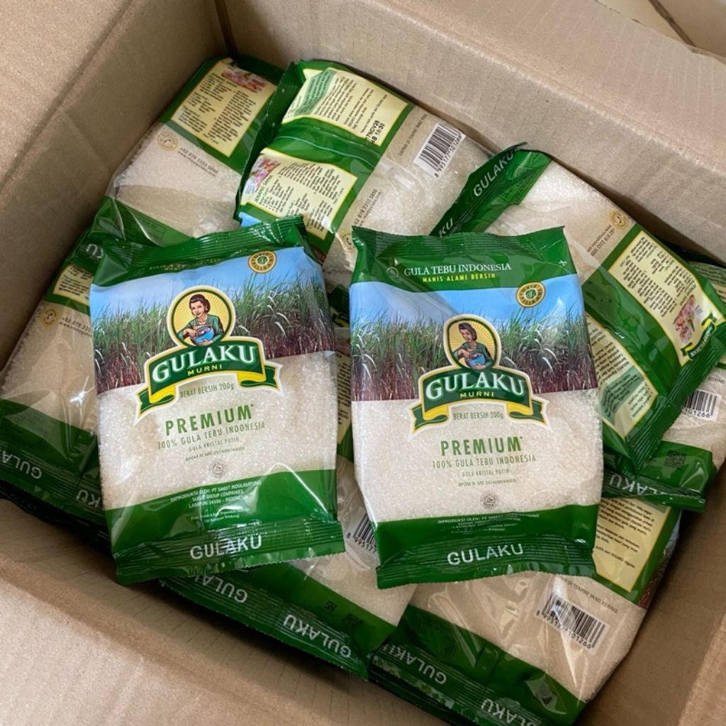 GULA PASIR GULAKU MURNI 1 KG 1 DUS ISI 20 PCS