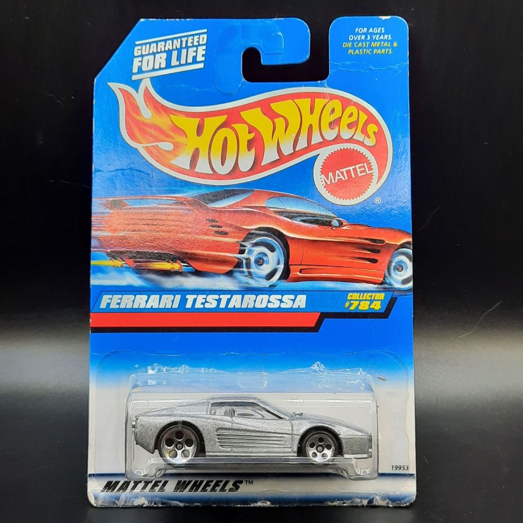 Hot Wheels Bluecard Ferrari Testarossa Silver Buble Penyok