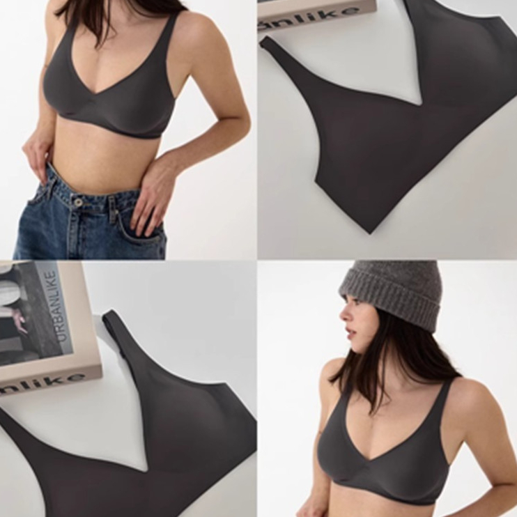 Bra tanpa kawat untuk payudara kecil, memberikan dukungan dan membentuk bentuk payudara.