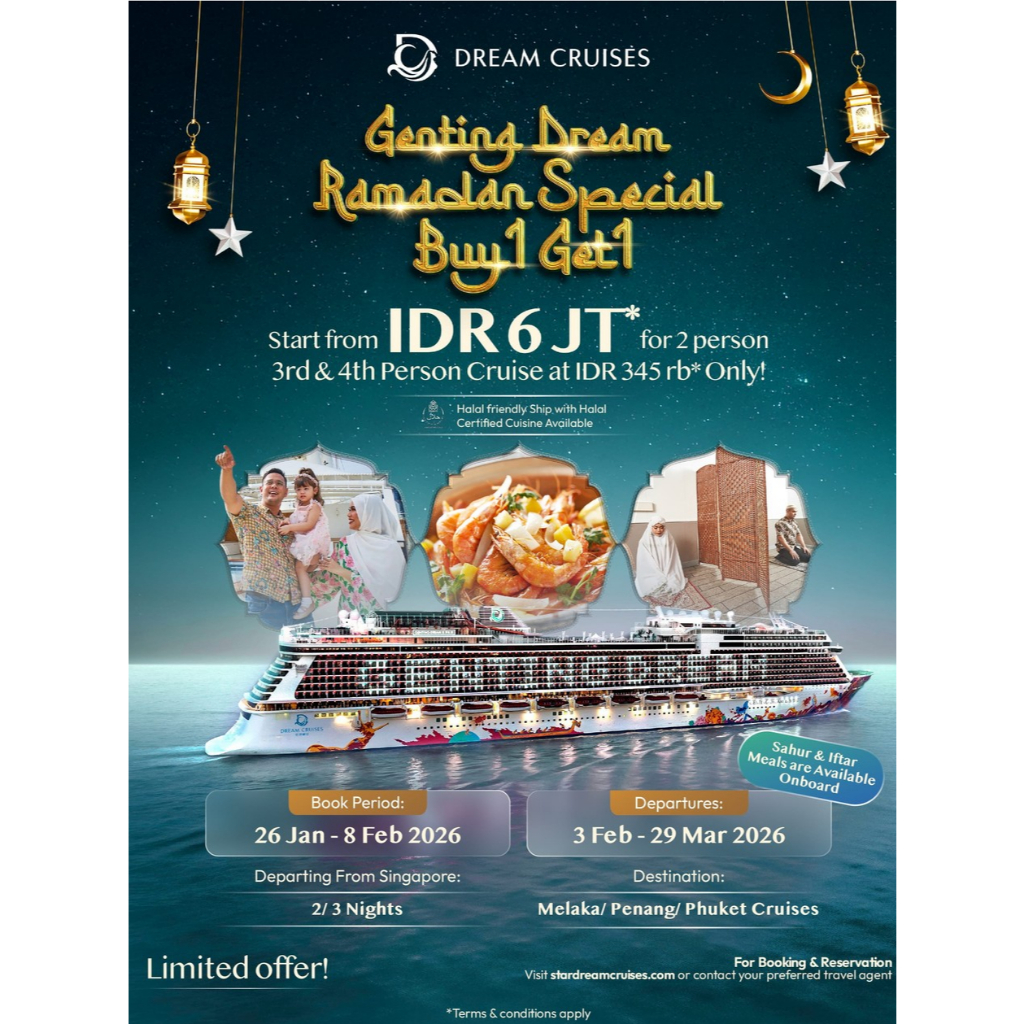 LIBURAN + PUASA NYAMAN Genting Dream Cruise Halal Certified Cuisine