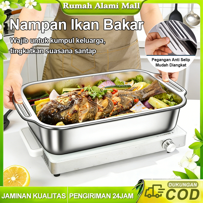 Rumah Alami Mall_Panci Full Stainless Steel Food Grade-Panci Jumbo Acara-Wadah Makan Saji Prasmanan