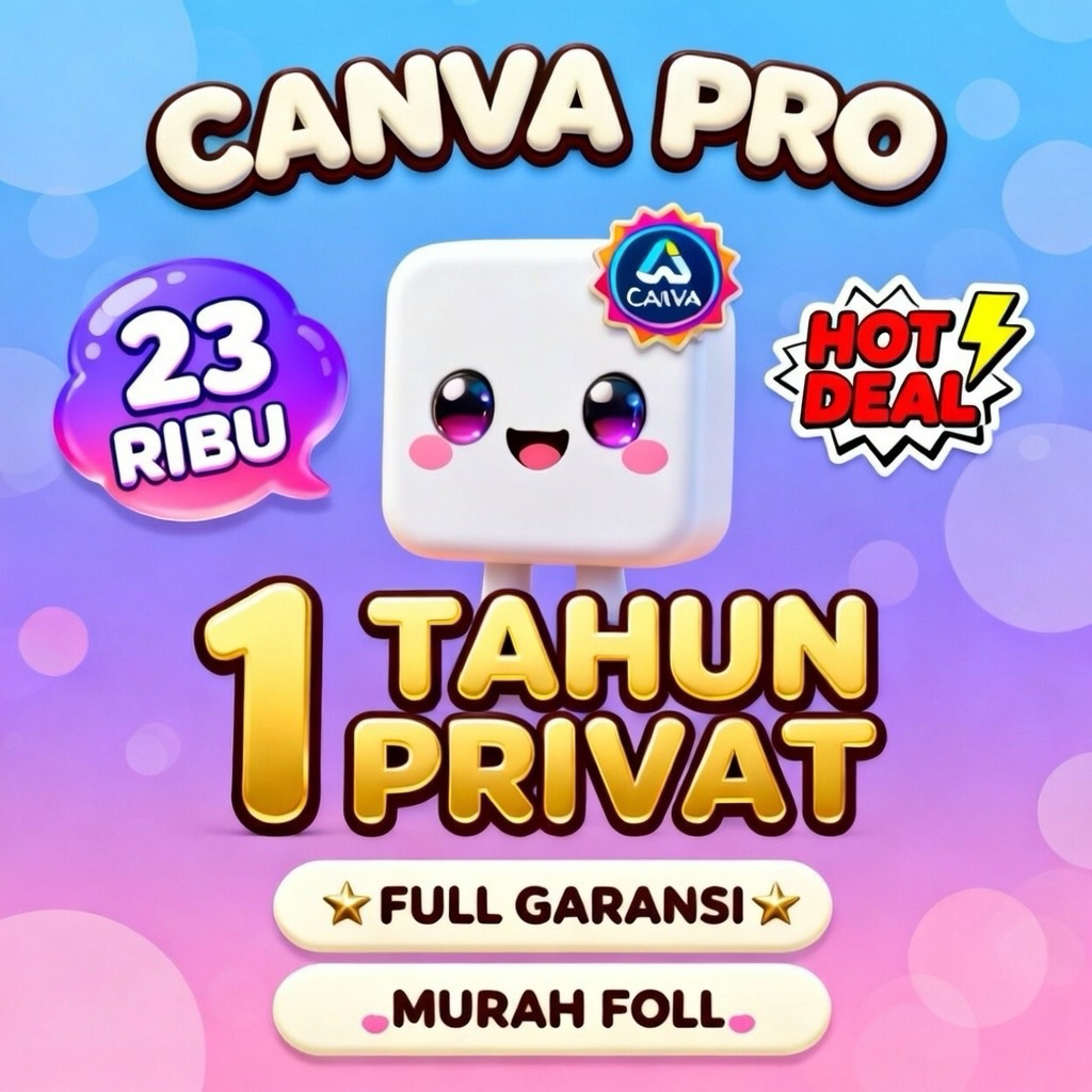 Jago Desain Pake Template Canva 1 Tahun Murah