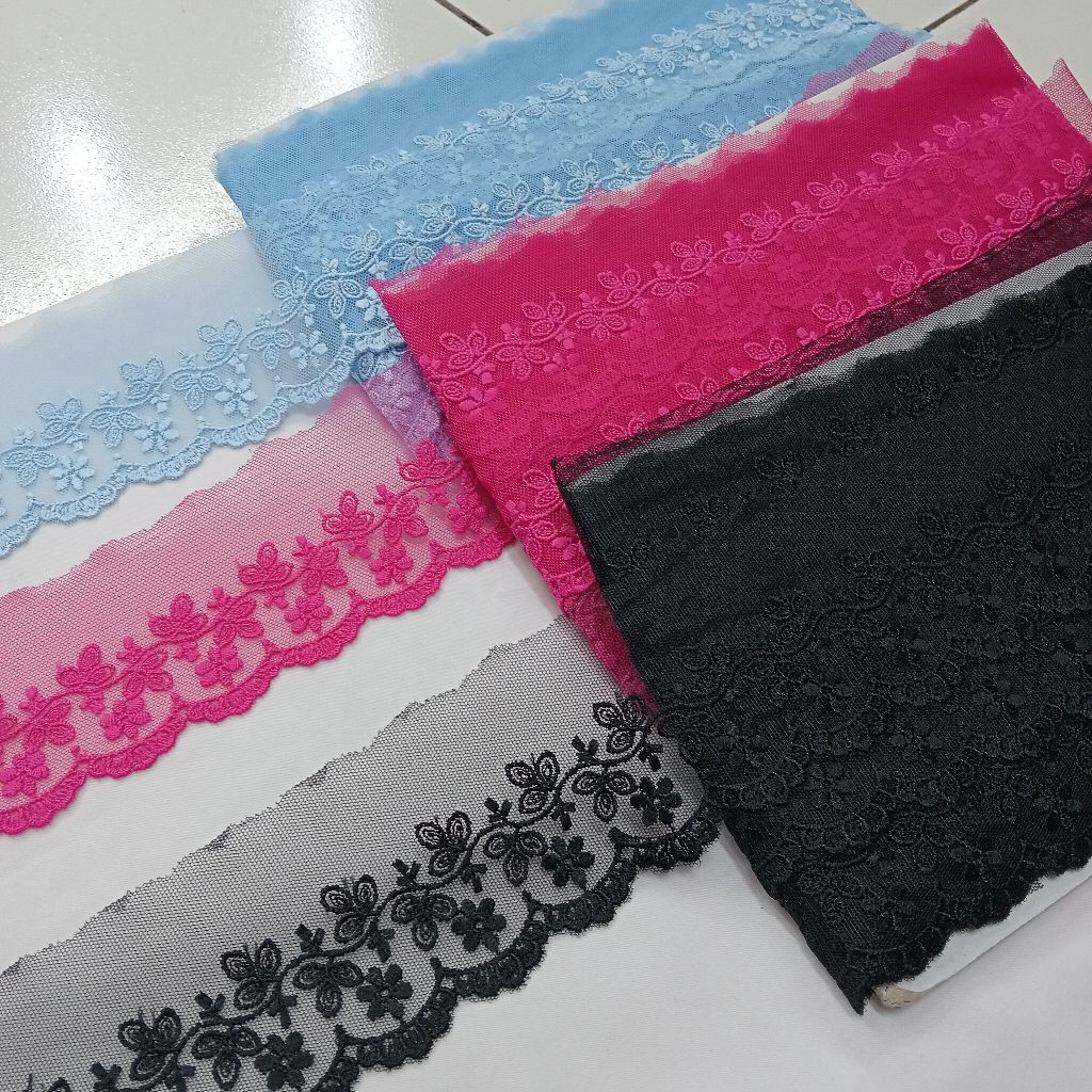 PER ROLL RENDA TILLE SETENGAH BORDIR/RENDA AIR HALUS LEMBUT