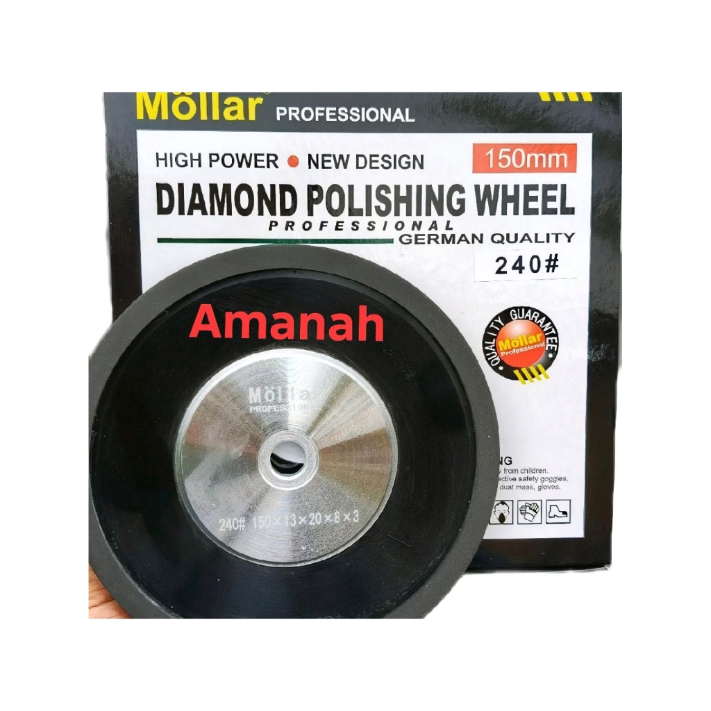 Diamond wheel Pengasah mata pisau ketam tct Mollar 6 inch grit 240