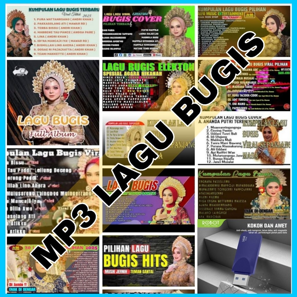 USB MP3 LAGU BUGIS TERBARU - USB MOBIL MP3 LAGU BUGIS - USB MOBIL UNTUK MUSIK - USB BISA BUAT DI DVD