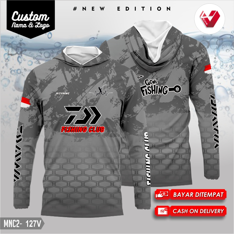 Baju Jersey Mancing / Kaos Fishing / Baju Fishing Mania / Mancing Club FullPrint GRATIS NAMA & LOGO.