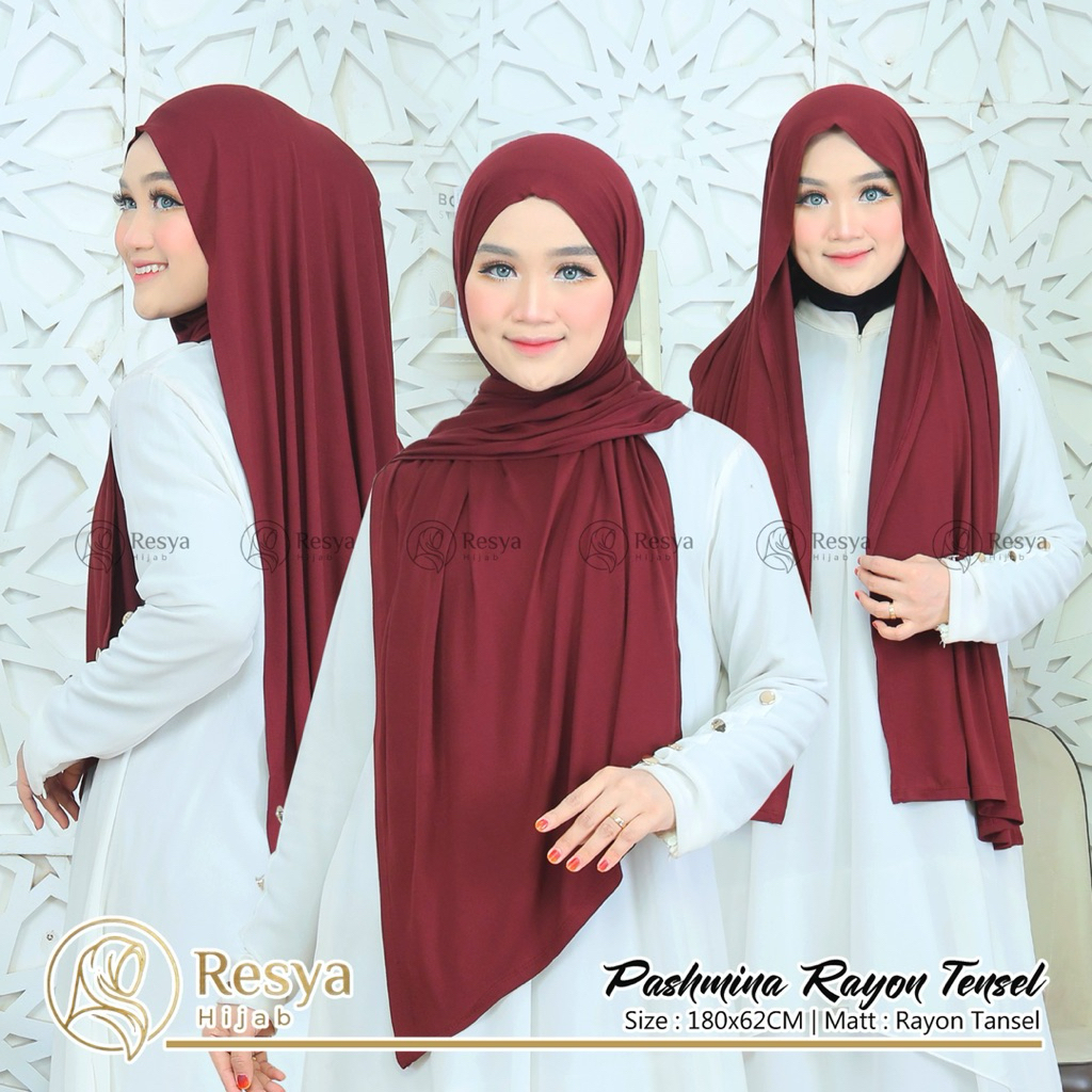 Pashmina Ceruty Babydoll Premium Polos Adem – Hijab Panjang Kekinian Daily