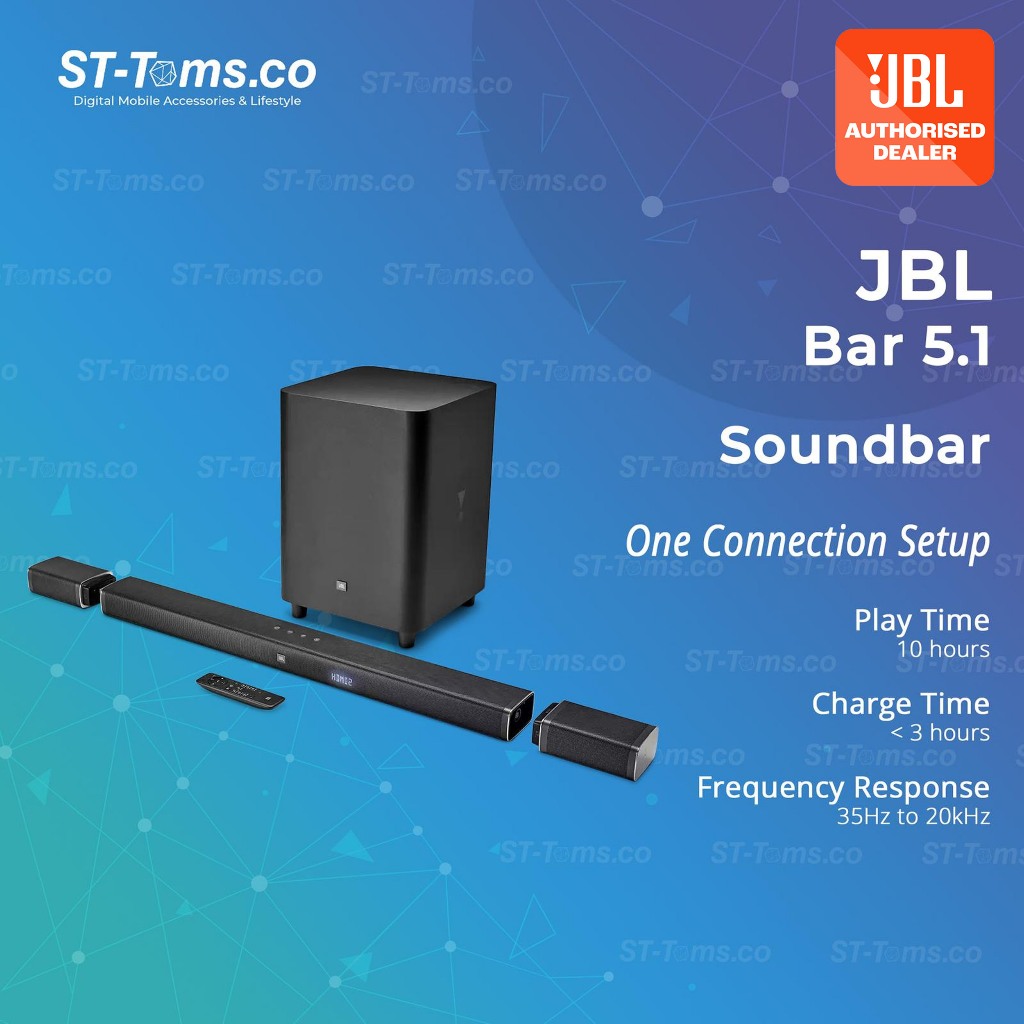 JBL Cinema Bar 5.1 Channel 4K Ultra HD Soundbar Speaker System