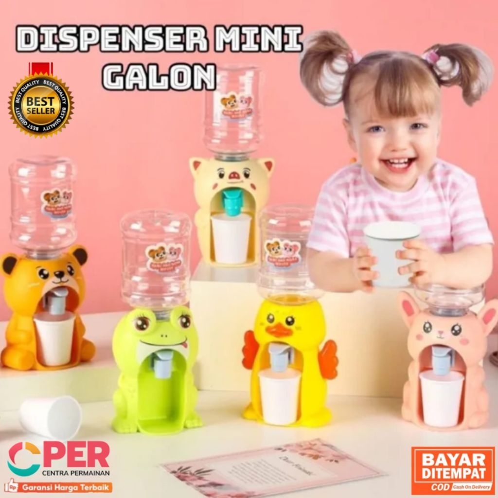 Mainan Anak Mini Dispenser Pinguin / Water Dispenser Tanpa Baterai