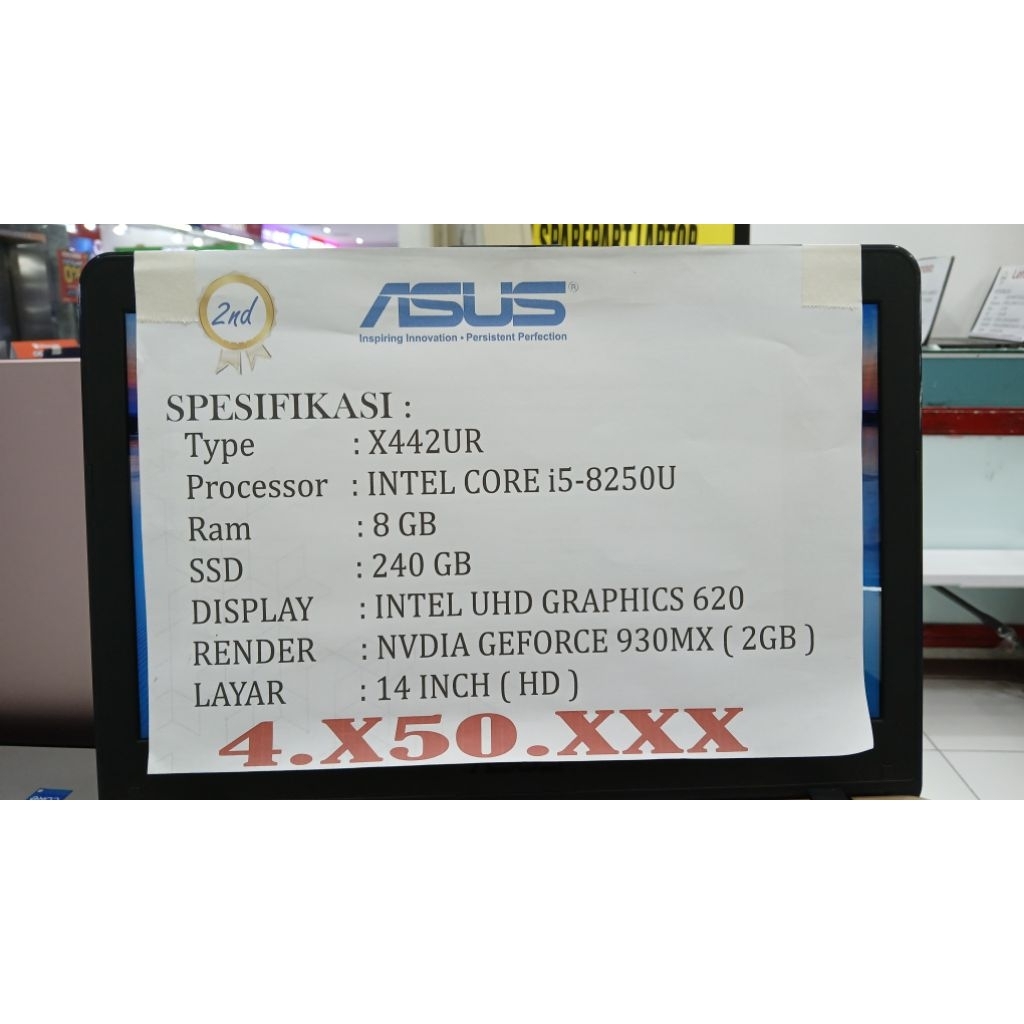[PROMO RAMADHAB] ASUS A442U Intel Core i5-8250U 1.8GHz ram 8GB SSD 240GB