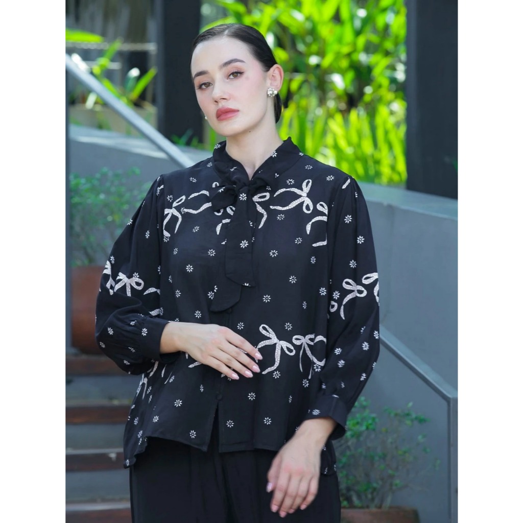Batik Huza Oneset Setelan Batik Polos Rowena Set Exclusive