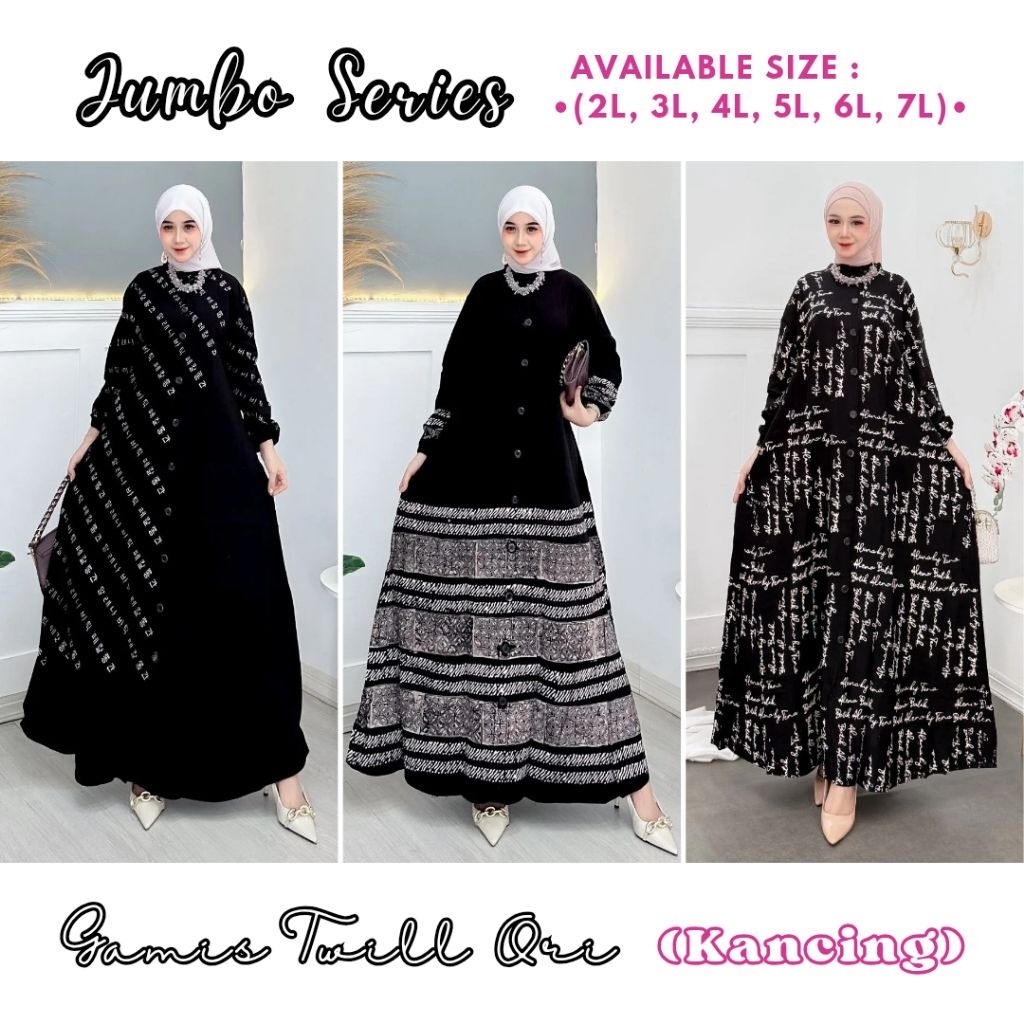 BARU JUMBO SERIES || Gamis Twill Ori || Kancing (Busui) || Cap Malaman || Alena Batik by Tena