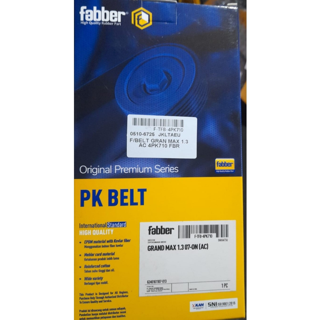 FAN BELT 4PK710  GRANDMAX  1.3 2007 - ON (AC) 4PK710