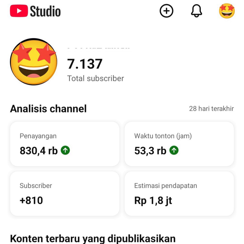 Channel Youtube Monetisasi, Harga Promo, Akun YT Konten Musik, 100% Organic, PO RUTIN LANCAR