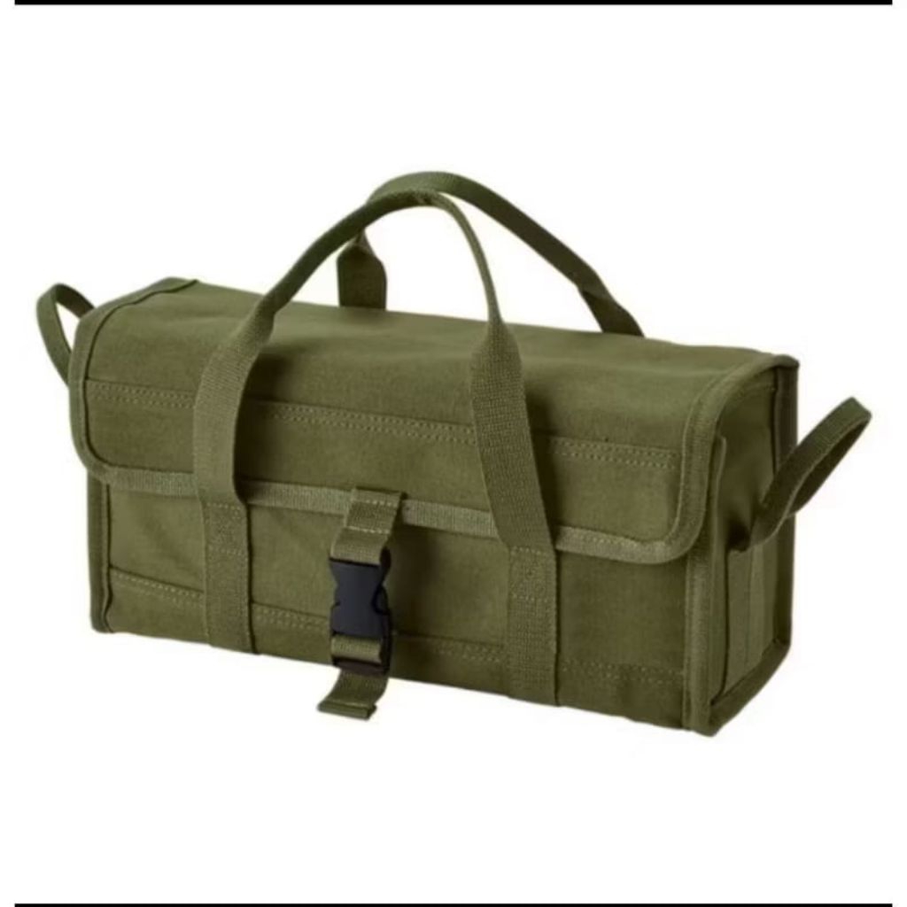 Tas Perkakas Teknisi Jinjing Hijau Army Tas Perkakas Tukang Bangunan Tas Perkakas Serbaguna