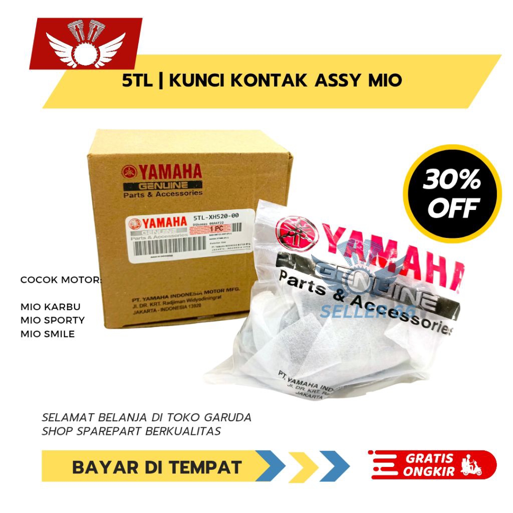 Kunci Kontak Set 5TL Keyset Original Yamaha Mio Sporty Mio Smile Kunci Motor 1 Set Key Set Konci Mot