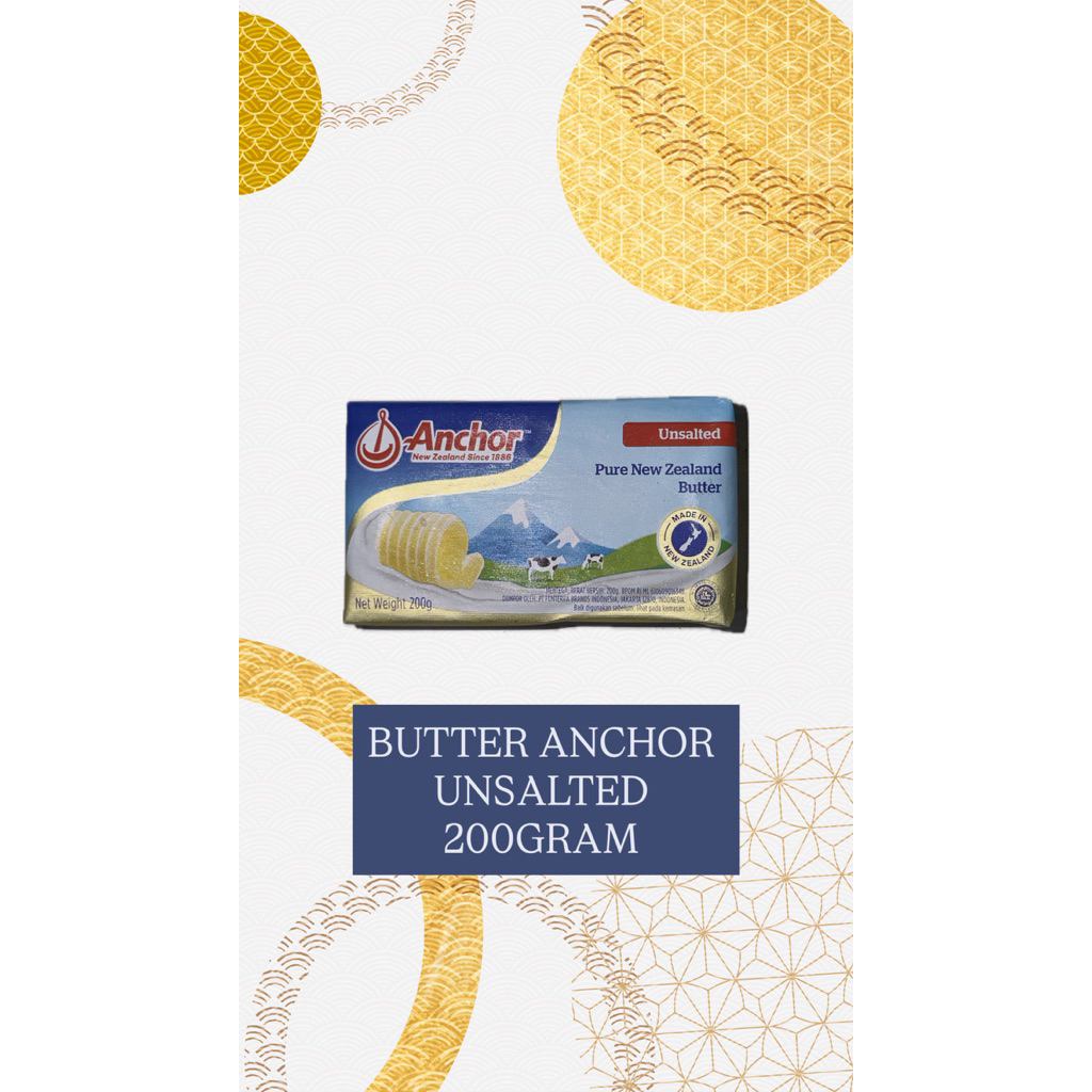 BUTTER UNSALTED ANCHOR 200GRAM