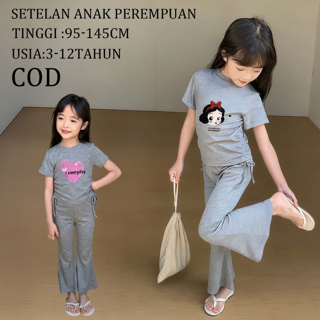 Setelan anak perempuan | Korean style | Baggy | Arian | Olahraga | Casual