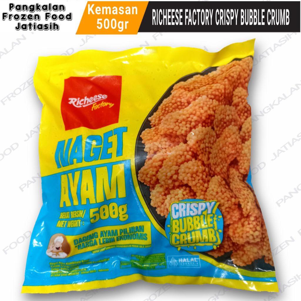 Richeese Factory Crispy Bubble Crumb 500gr | Nugget Ayam Frozen FoodRicheese Factory Crispy Bubble C