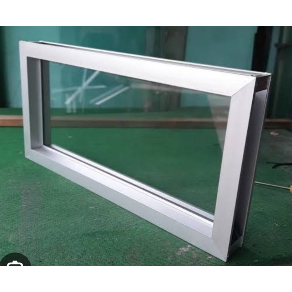 Jendela aluminium kaca mati ukuran 30x60 60x120