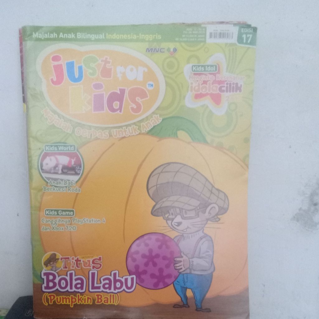buku majalah just for kids Bola Labu