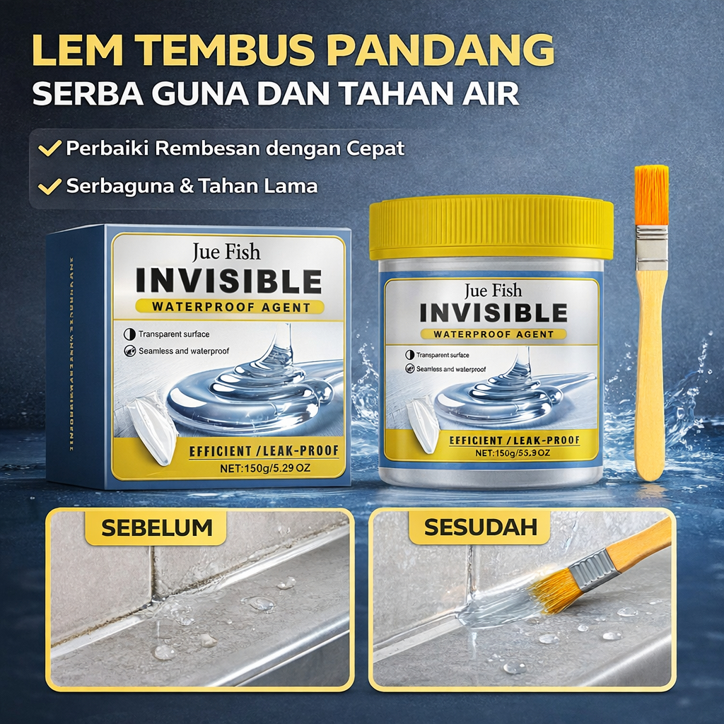 [Bocor Cepat Perbaiki]Lem Perekat Silikon Transparan Tahan Air Super Kuat - Untuk Atap, Kamar Mandi,