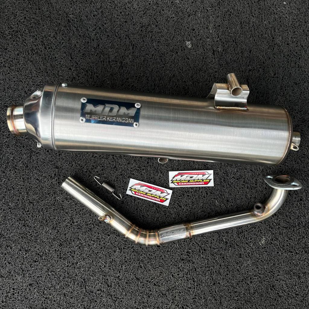 KNALPOT MDM VARIO 160 / PCX 160 FULL STAINLESS MONCONG BAUD 3
