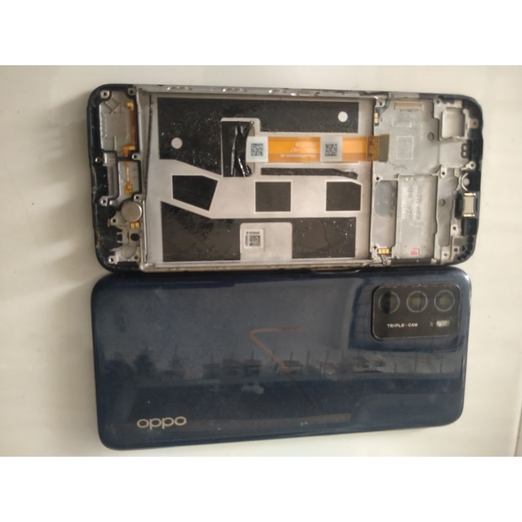 Lcd Tc minus sentuh error Hp Oppo A16 - A16S / Realme C25 - C25S Ori Cabutan normal