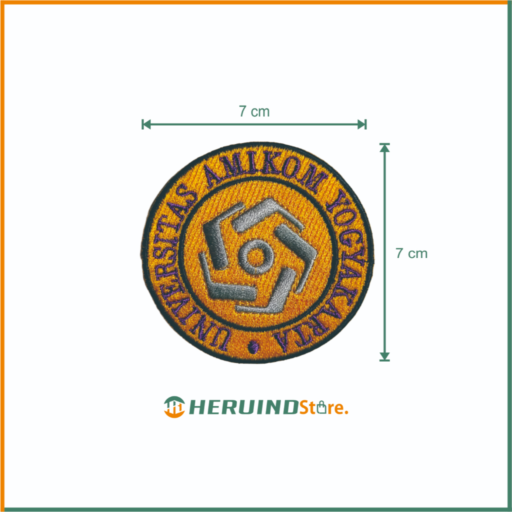 EMBLEM/PATCH BORDIR LOGO UNIVERSITAS AMIKOM YOGYAKARTA