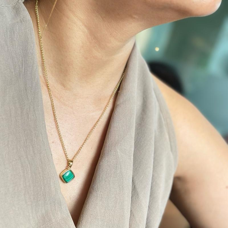 Kalung Natural Gemstone Gold Field Gemstone Asli