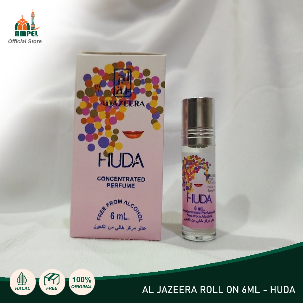 Al Jazeera Roll On 6ml Huda Min - 3 Pcs Aroma Feminim, Non Alkohol, Tahan Lama