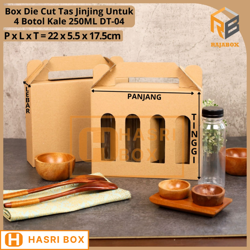 ( 10pcs ) Dus Botol 250ml Isi 4 Kotak Packaging Hampers Box Minuman Botol Kale