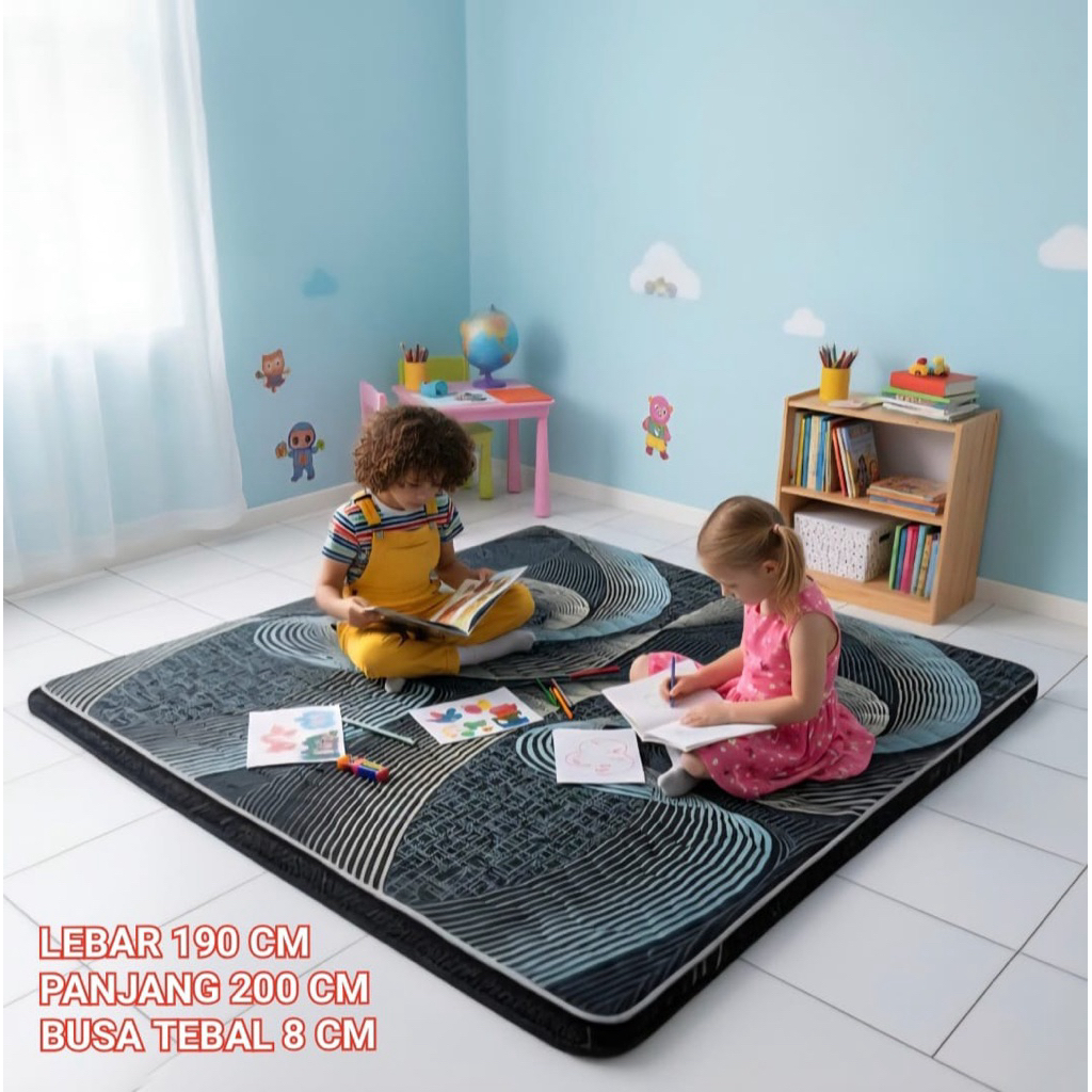( instan Kurir ) Karpet Busa Lembut 180 x 200 Tebal 8 CM