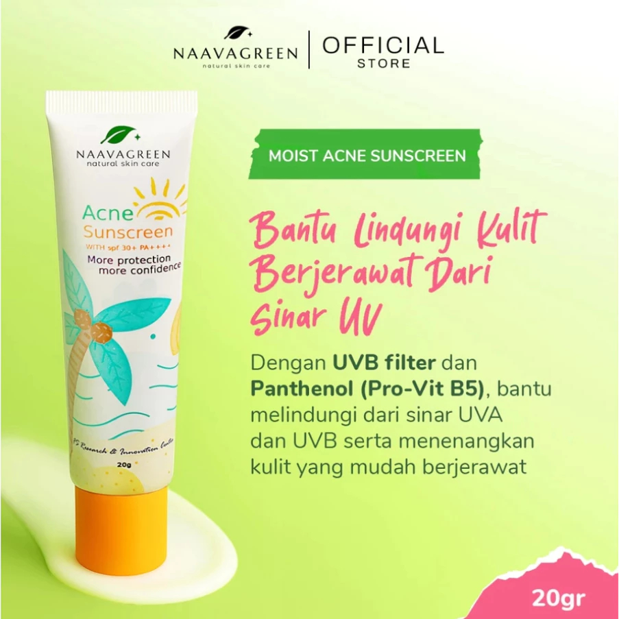 [100%ORI] NAAVAGREEN ACNE SUNSCREEN / TIRAI / SUBLOCK - NAVAGREEN - NAVA GREEN - NAVAAGREEN
