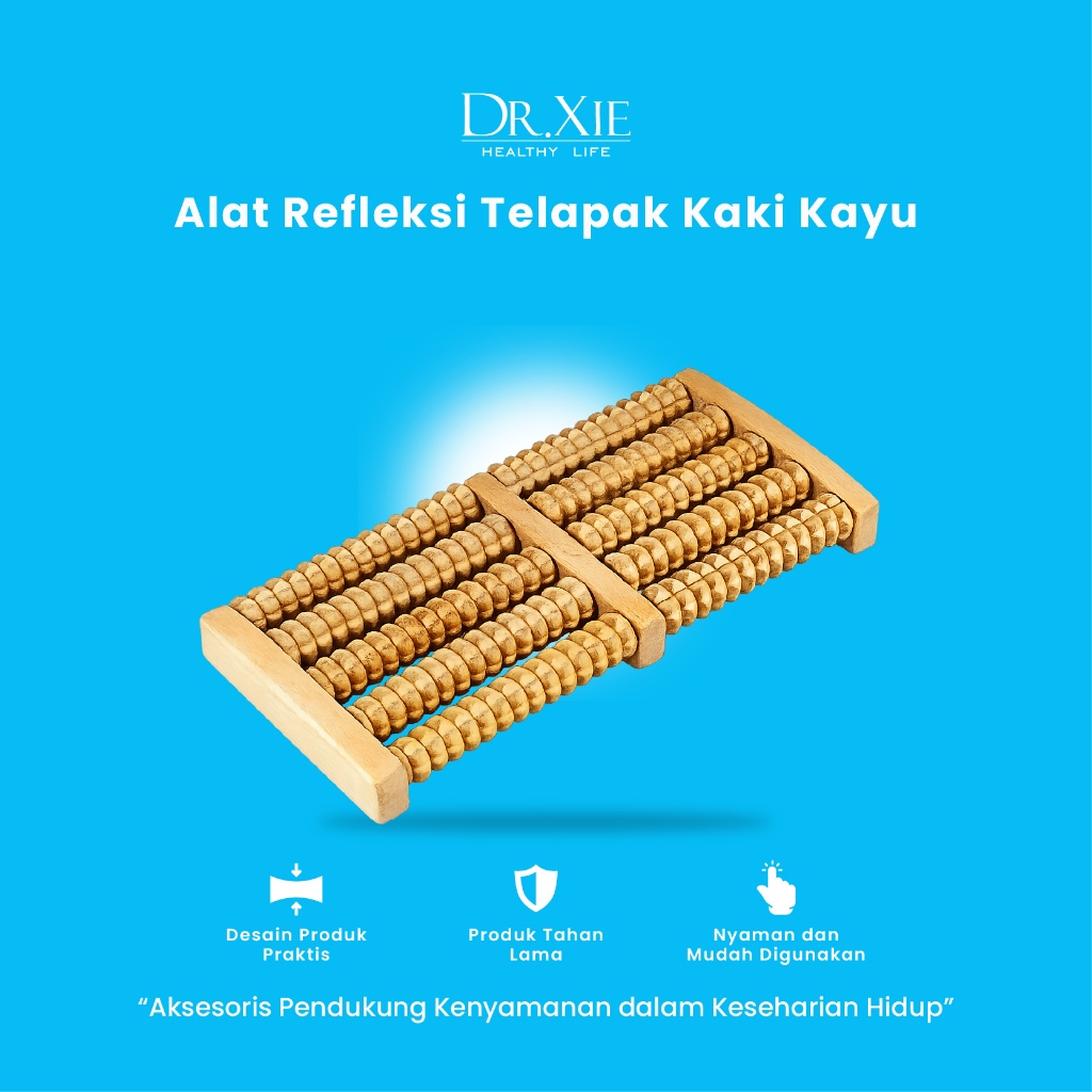 Alat Pijat Telapak Kaki Kayu 5 Row Roller Manual Alat Pijat Kaki Tradisional Bahan Kayu Solid Roller