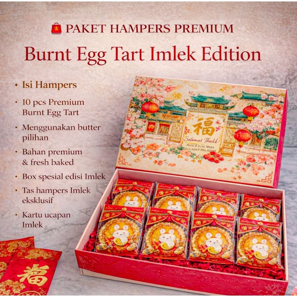 Hampers Burnt Egg Tart Pie Susu Edisi Imlek