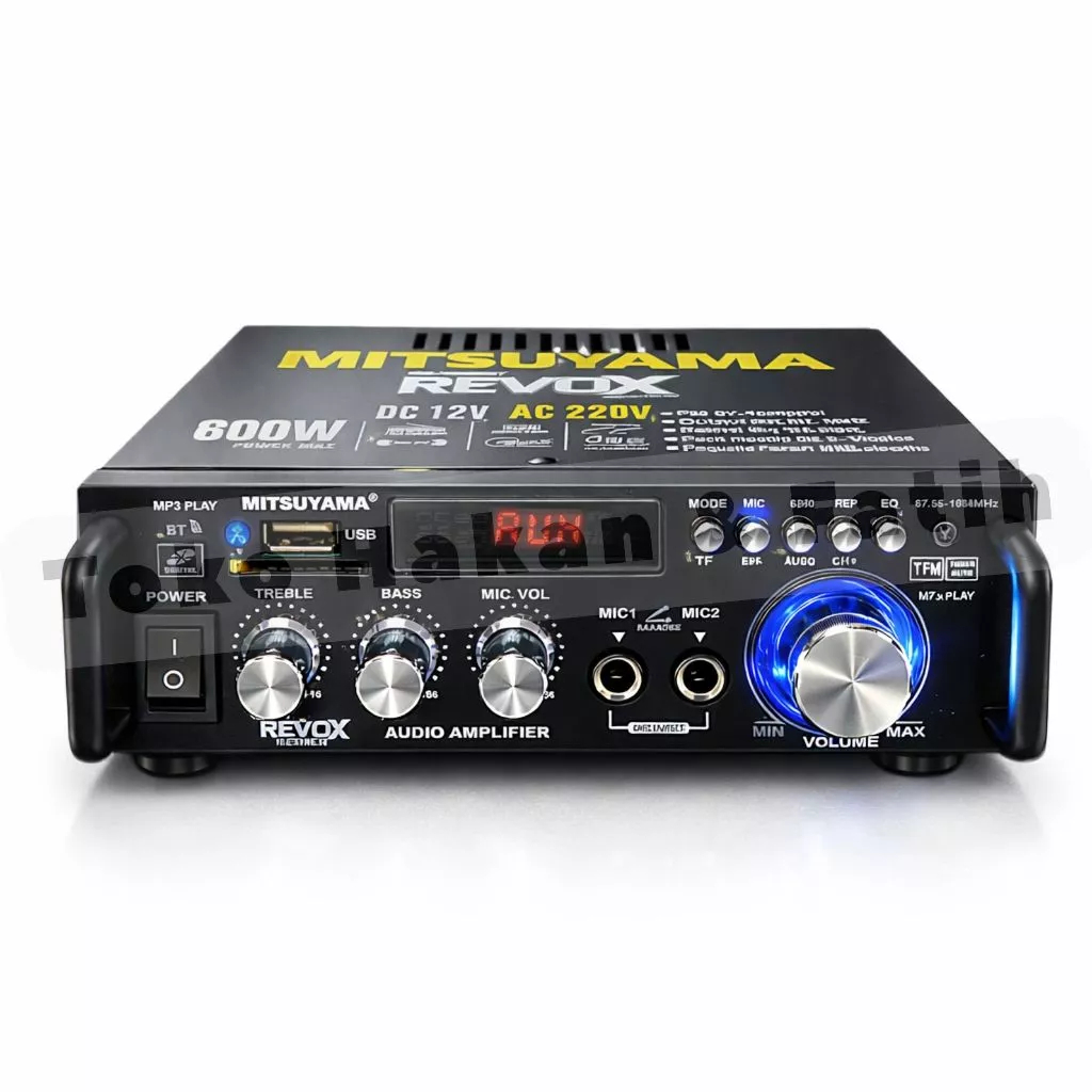 COD~Power Amplifier Pengeras Suara Stereo Karaoke | MITSUYAMA MS-4020BT REVOX , Daya 600Wat , Memili