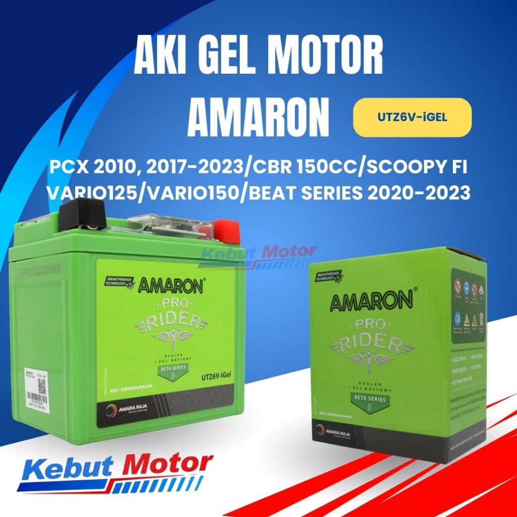 AMARON AKI GEL MOTOR HONDA PCX 2010, 2017-2023/CBR 150CC/SCOOPY FI/VARIO125/VARIO150/BEAT SERIES 202