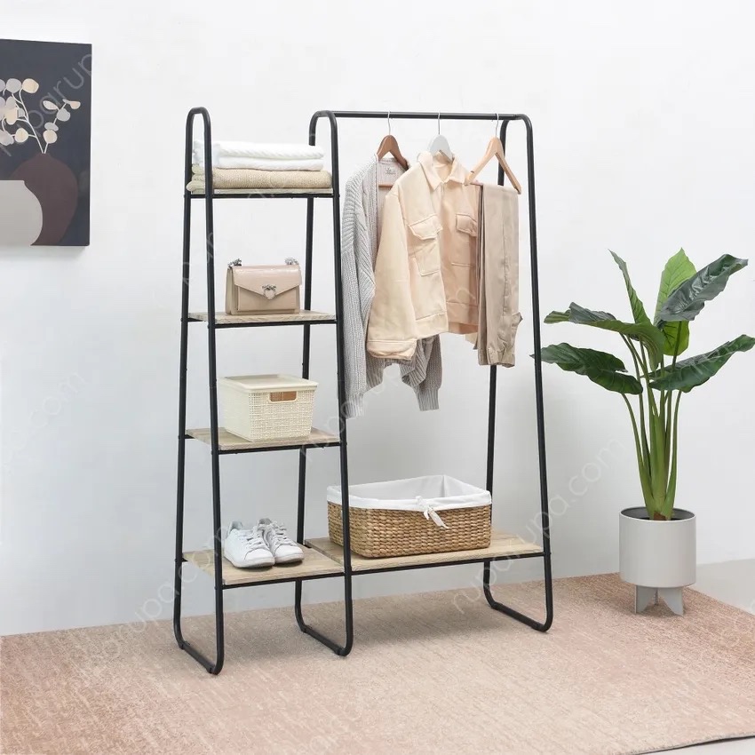 Informa Gantungan Pakaian Dengan Rak Baju Lemari Pakaian Stand Hanger