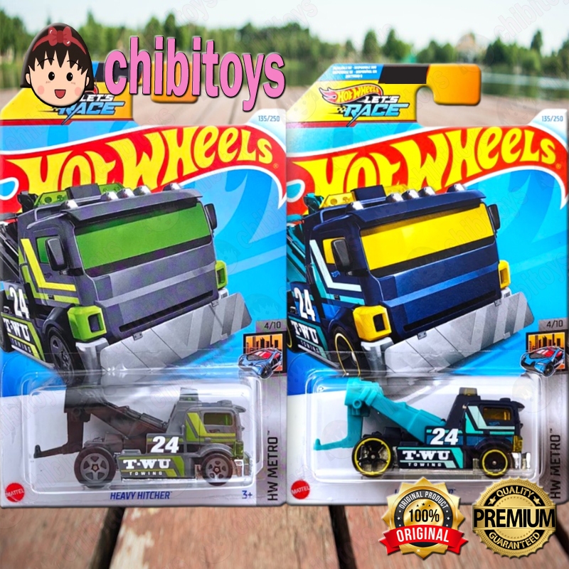 Hot Wheels Heavy Hitcher Kuning Abu Diecast Truck Towing