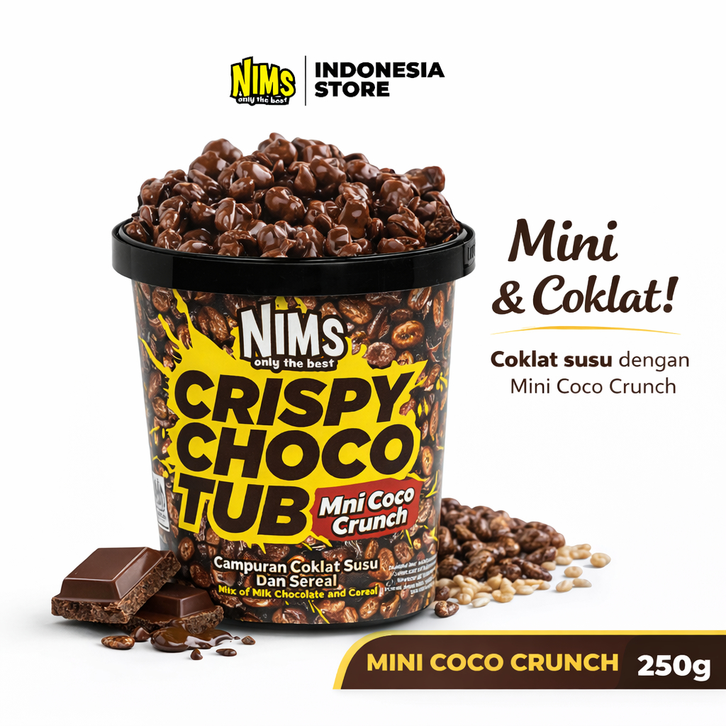 NIMS | Choco Balls | Choco Chips | Mini Coco Crunch - Crispy Choco Tub 250G