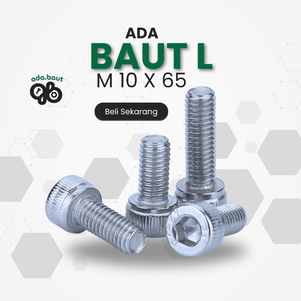 Ada.baut baut L baja 8.8 M10x65